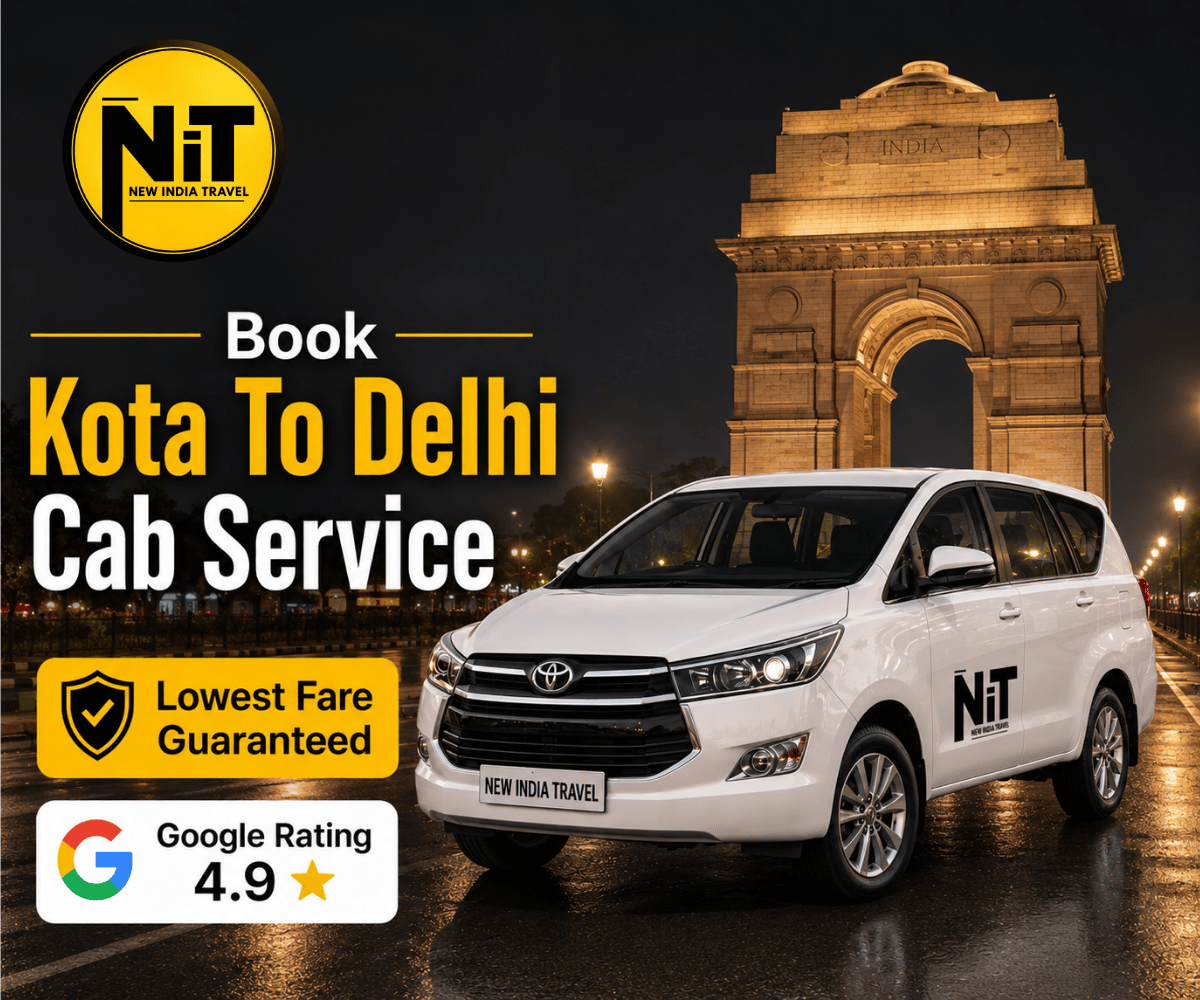Kota to Delhi taxi service for private outstation travel
